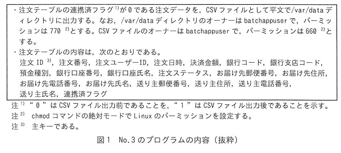 図1 No.3 のプログラムの内容（抜粋）